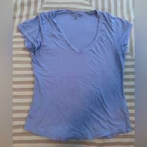 J. Crew Soft Lavender V-Neck Tee